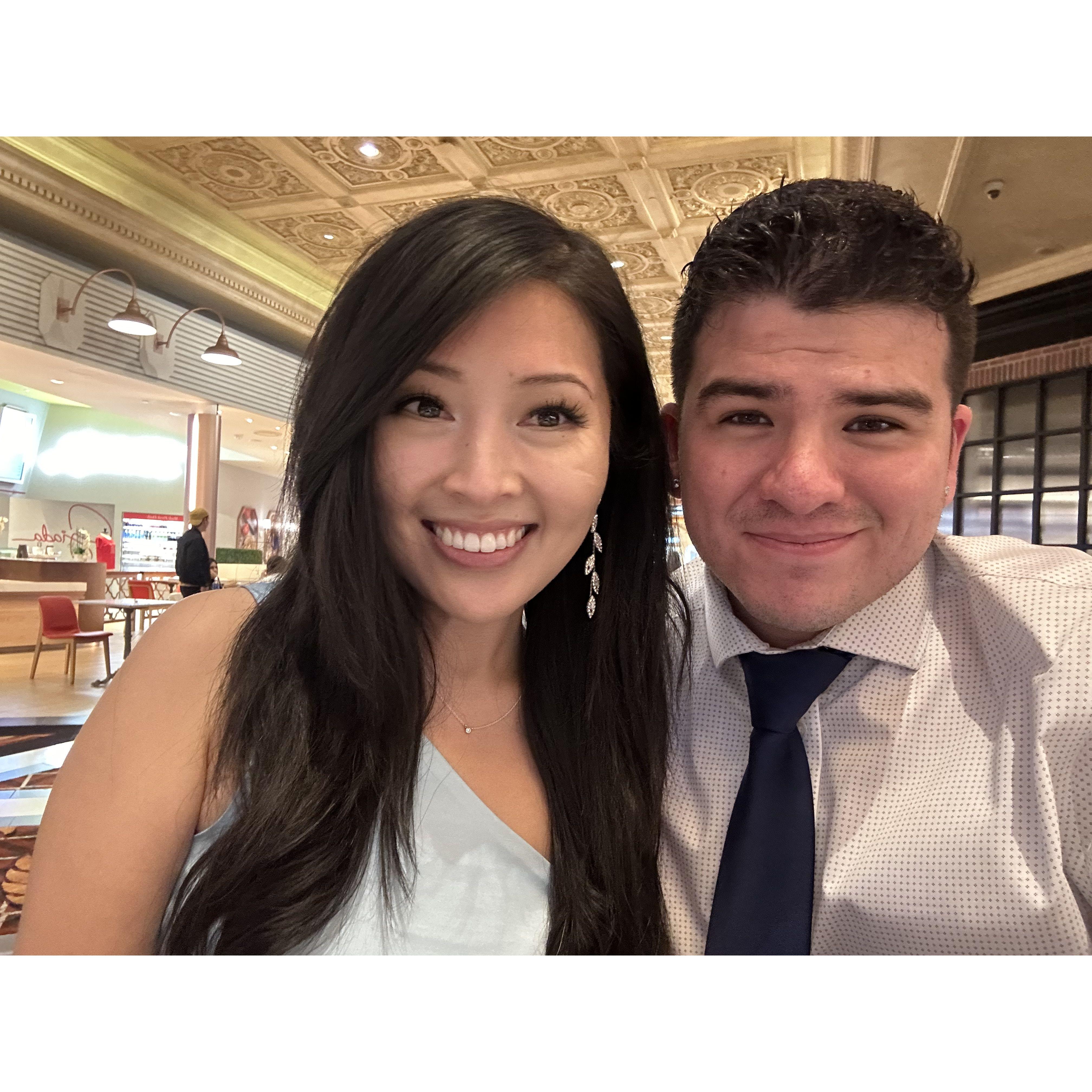 Photo taken at Caesars in Vegas. Our fourth trip to Vegas together. Viva Las Vegas!
