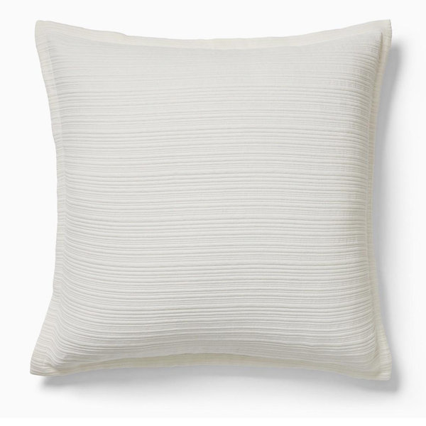 Chandler Ribbed Euro Shams (White)