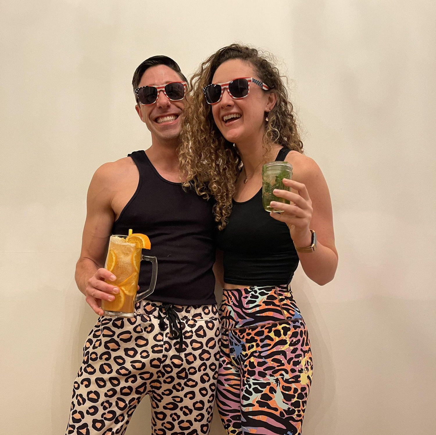 One of our first dates. Matthew's plan: get dressed up, go to Walmart, and make cocktails based on whatever we get there. Whoever makes the best cocktail wins (Katie)