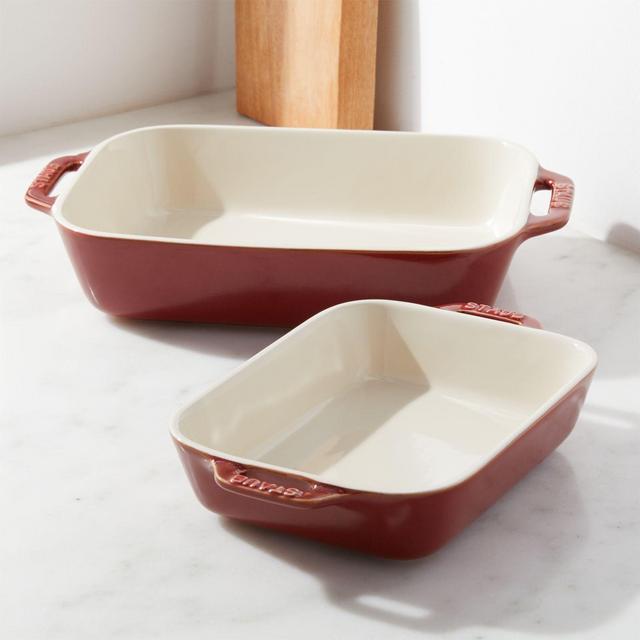 Staub ® Rustic Red 2-Piece Rectangular Baker Set