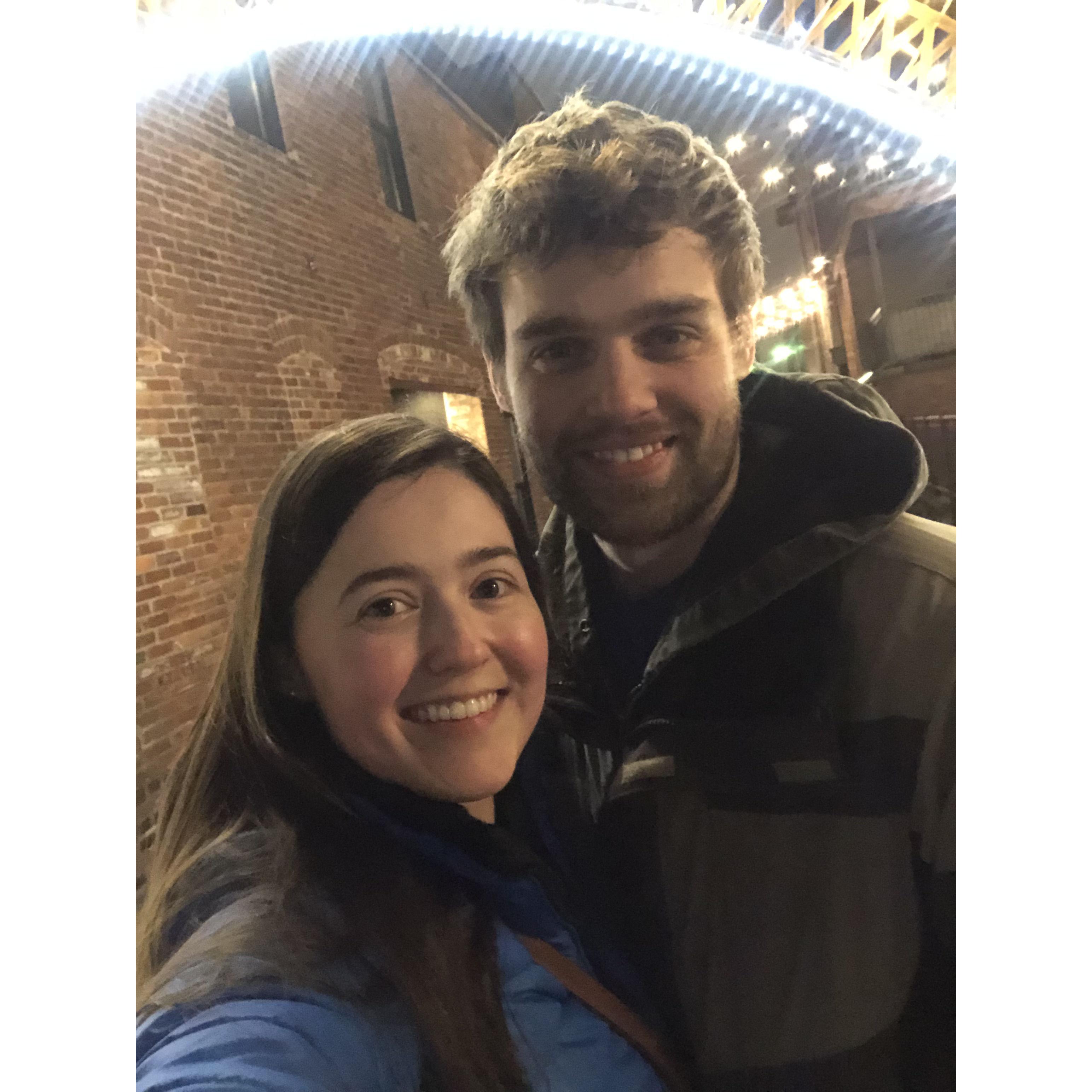 Enjoying our time engaged in January of 2023, downtown Columbia