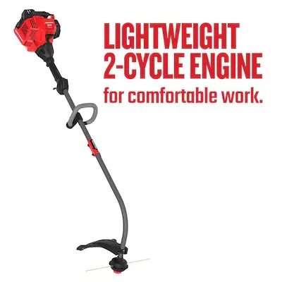 CRAFTSMAN WC2200 25-cc 2-Cycle 17-in Curved Shaft Gas String Trimmer with Attachment Capable and Edger Capable