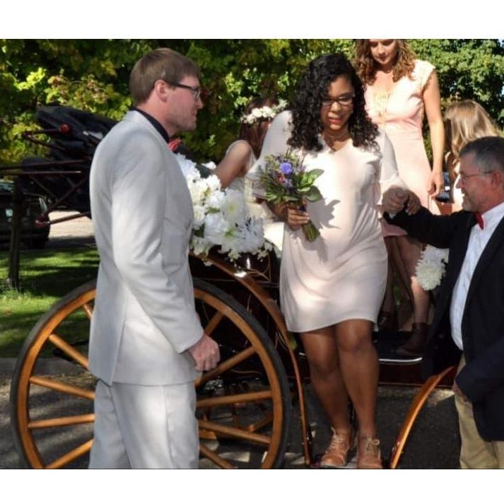 In our bestie's wedding! Back when we had no idea we were going to be a thing.