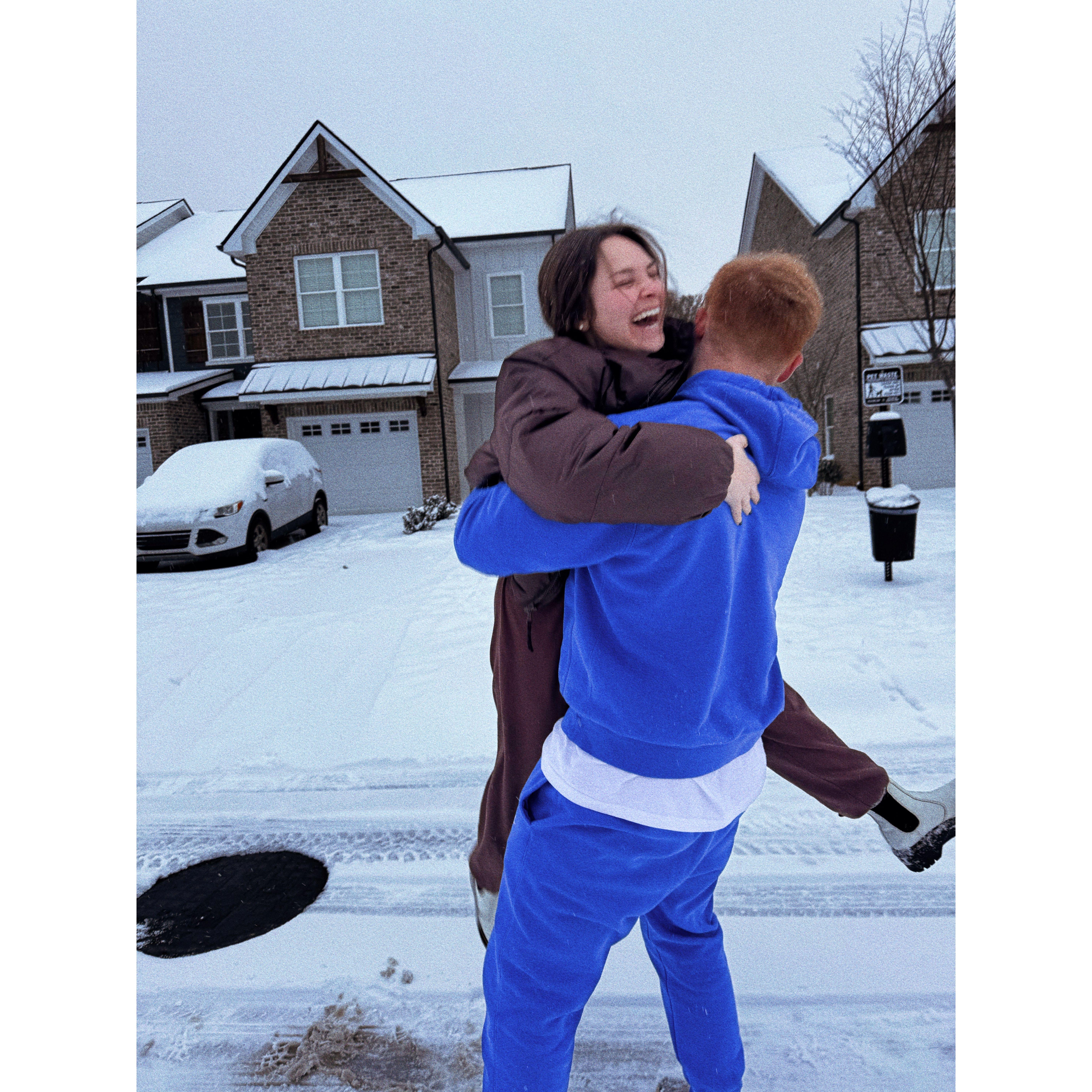 Having fun on a snow day!