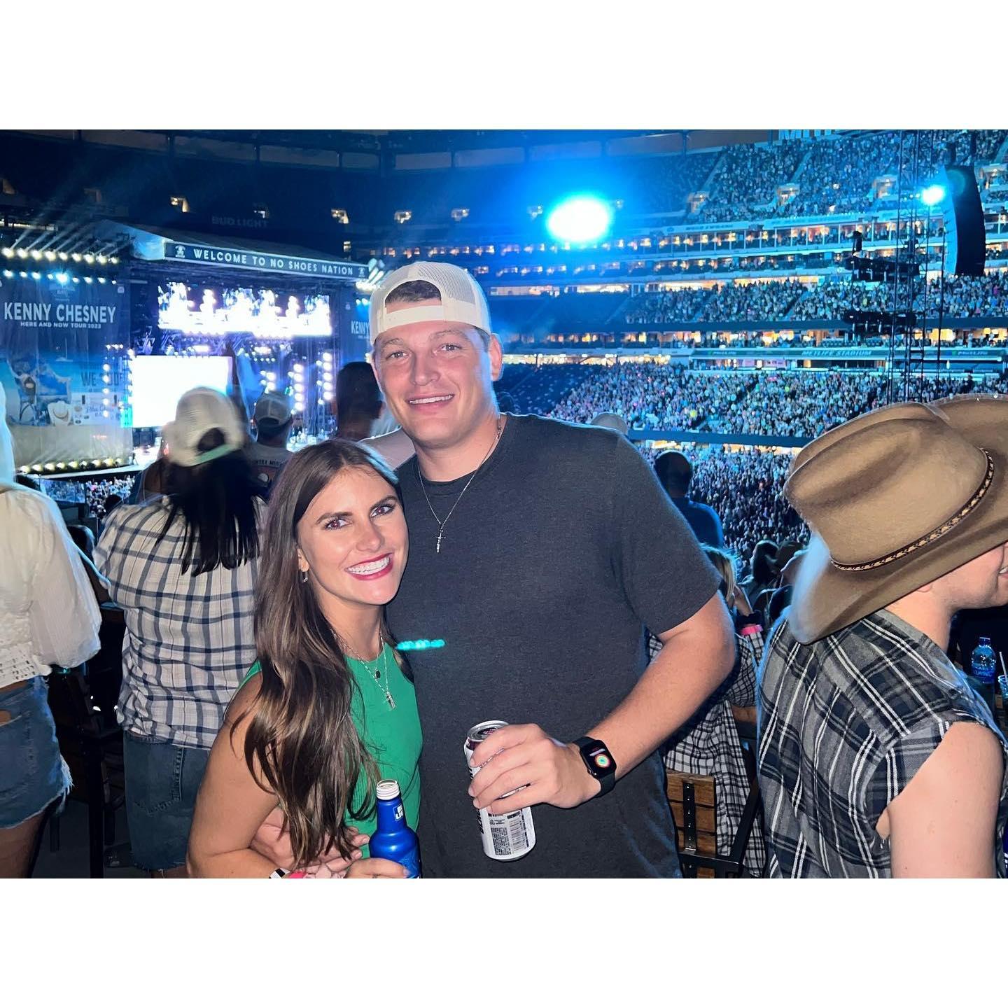 First concert together -- Kenny Chesney!
