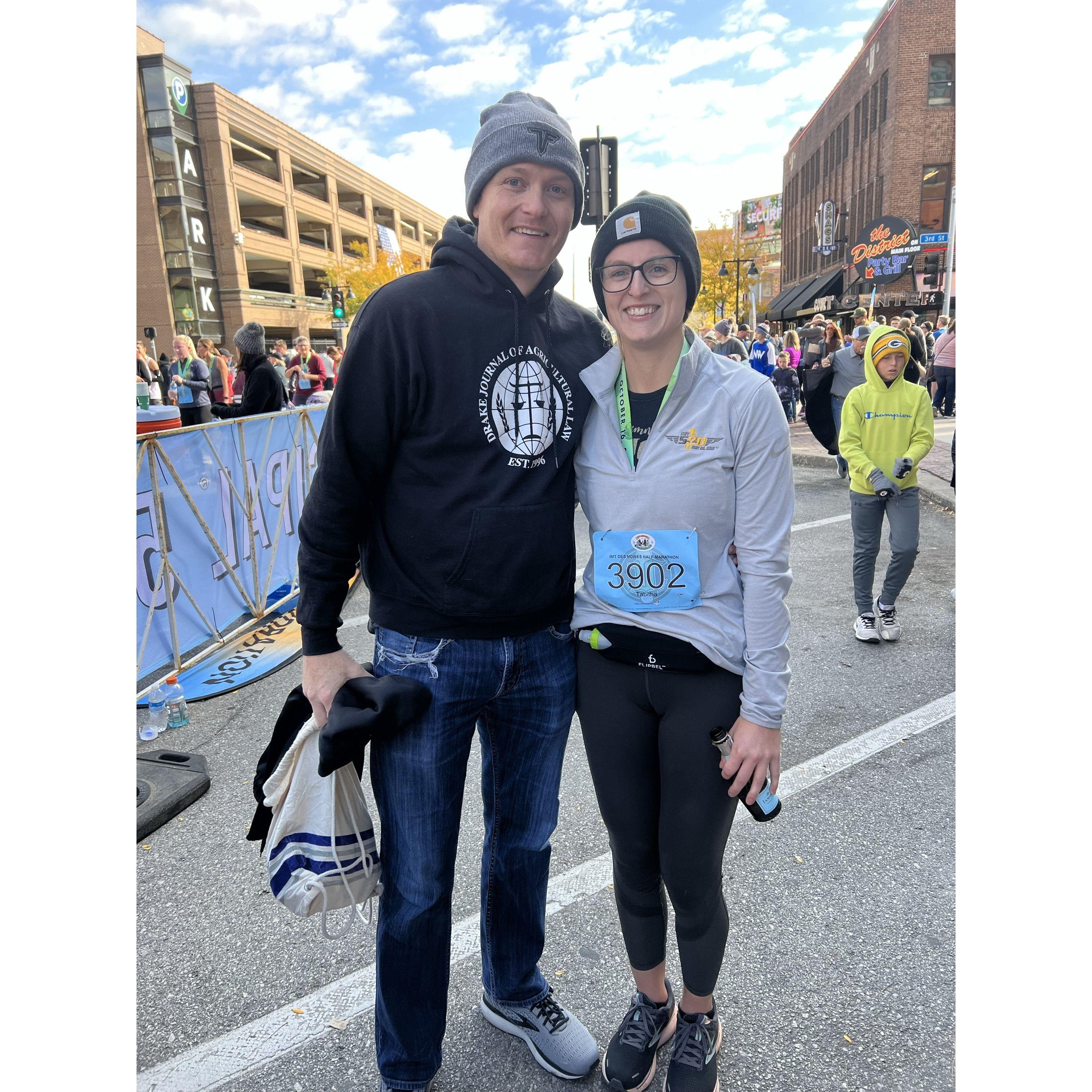 My first half marathon.