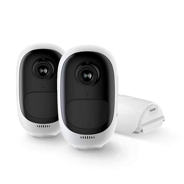 Reolink Outdoor Wireless Security Camera System Rechargeable Battery Solar Powered 1080p HD Night Vision, 2-Way Talk, Motion Alert Cloud Storage Work with Google Assistant | Argus Pro (Pack of 2)
