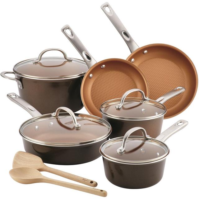 Ayesha Curry Home Collection 12 Piece Aluminum Non Stick Cookware Set