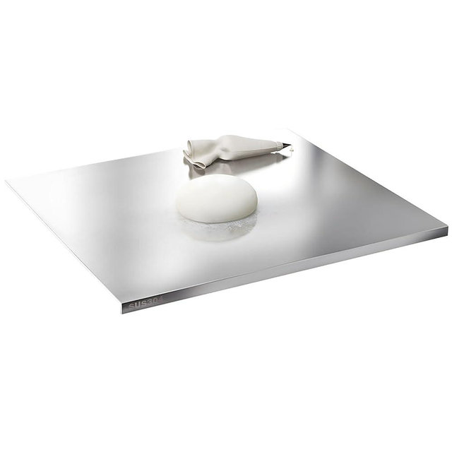 Stainless Steel Cutting Boards for Kitchen,304 Stainless Steel Chopping Boards with Lip and Non-slip silicone pad for Countertop Cutting Meats Fruits, Easy To Clean (15.7 * 27.5 * 0.06inch)