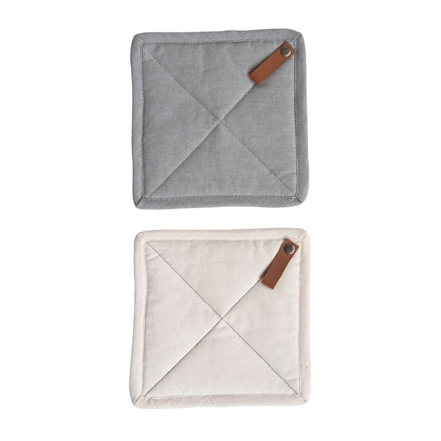 Leather Loop Square Pot Holder
