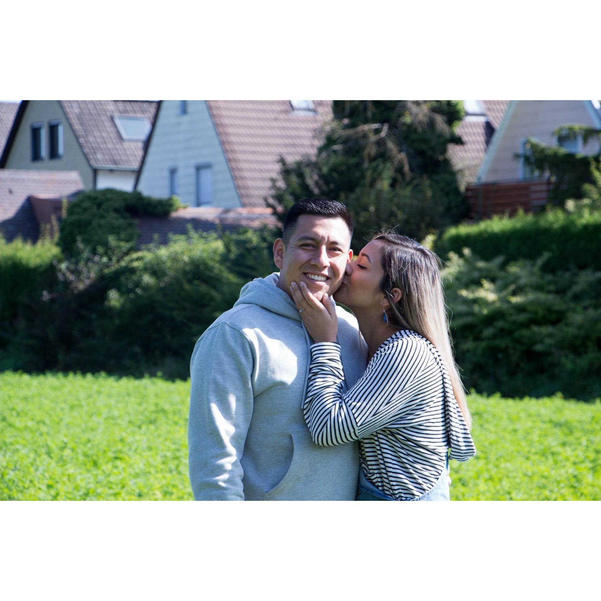 a kiss in the park