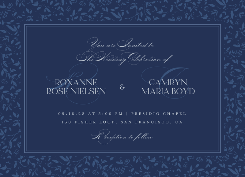 Manado Landscape | Dark Cobalt | Zola Wedding Invitations