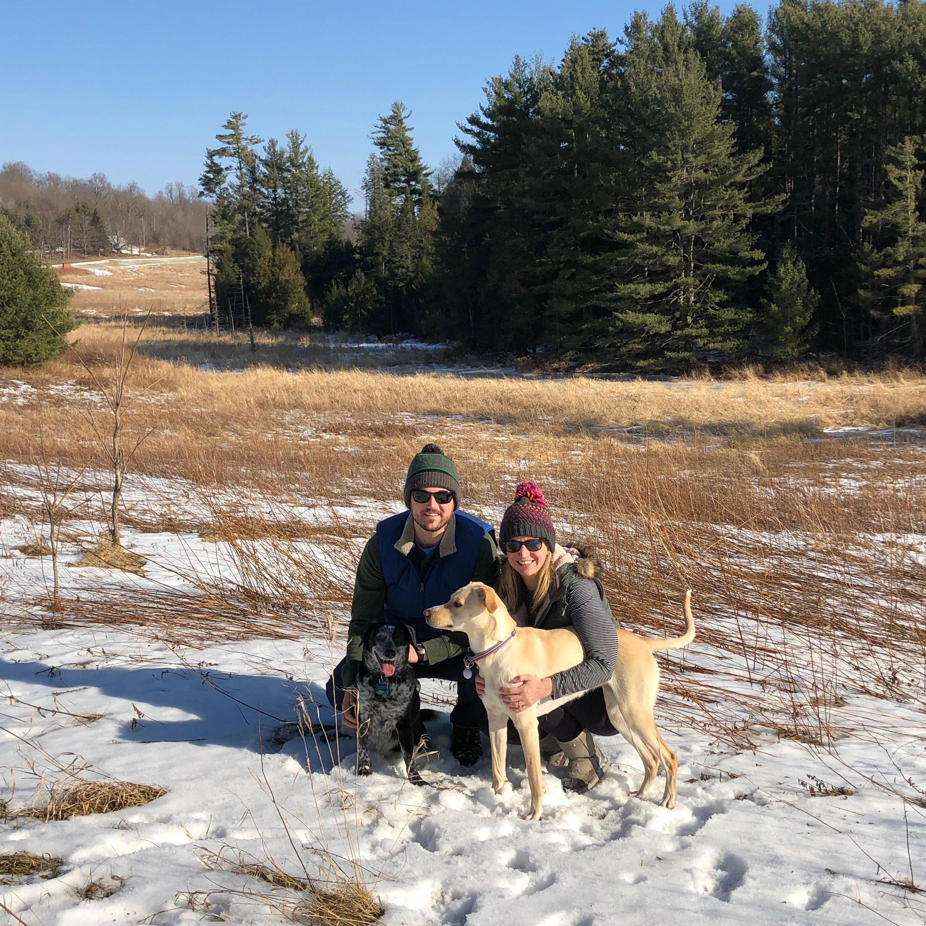 At the spot of our future home in Georgia, VT!