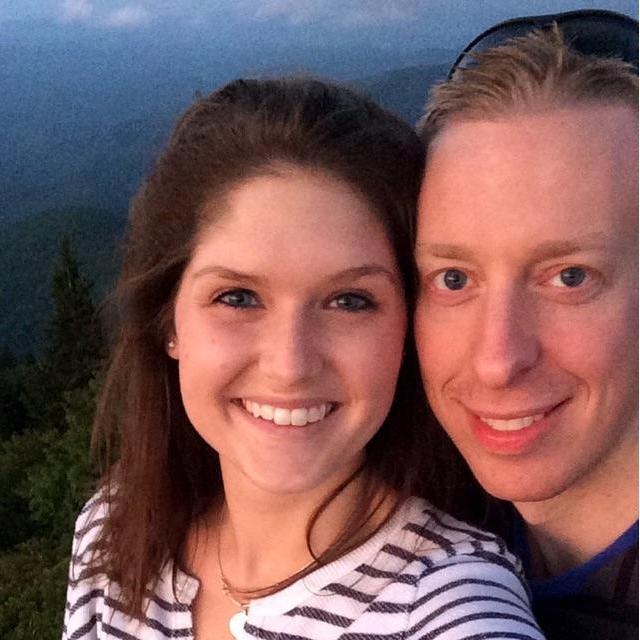Watching the sunset after our hike to the Devil's Courthouse on the Blue Ridge Parkway.