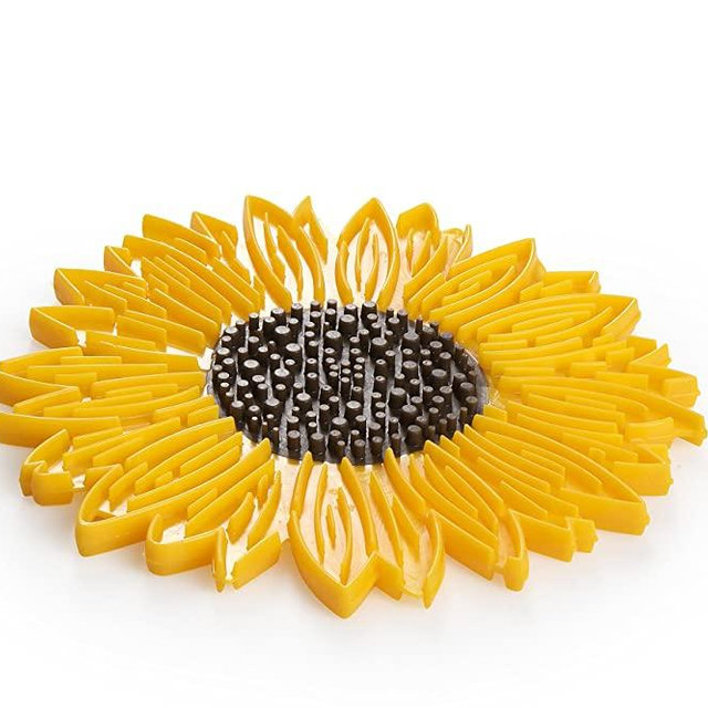 Charles Viancin Silicone Sunflower Trivet/Counter Protector, 6-Inch, Yellow