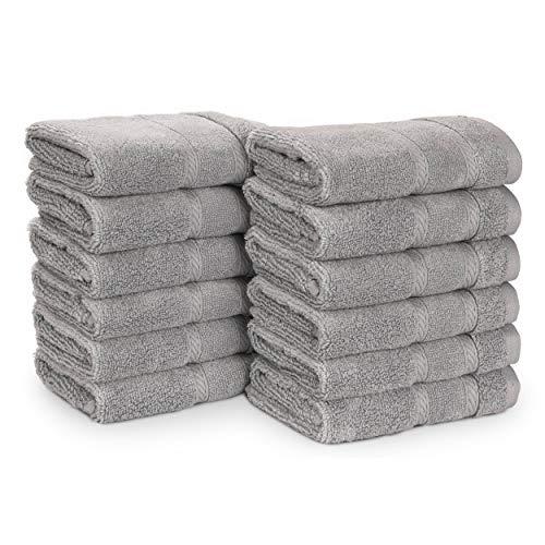 Nautica Belle Haven Wash Towel Set, 13" x 13", Grey