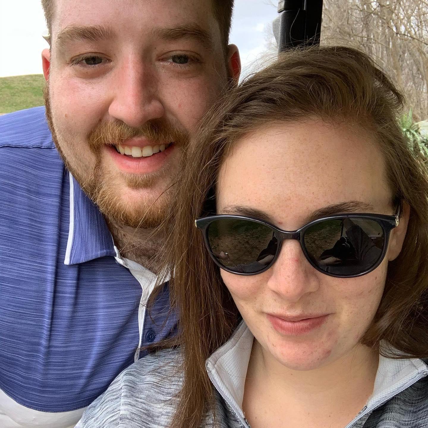 One of Rachel's first golfing outings!