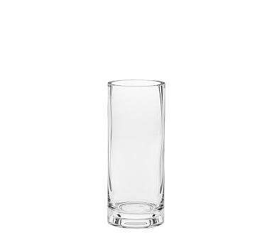 Aegean Clear Glass Tall Vase, Large - 4"D x 10"H
