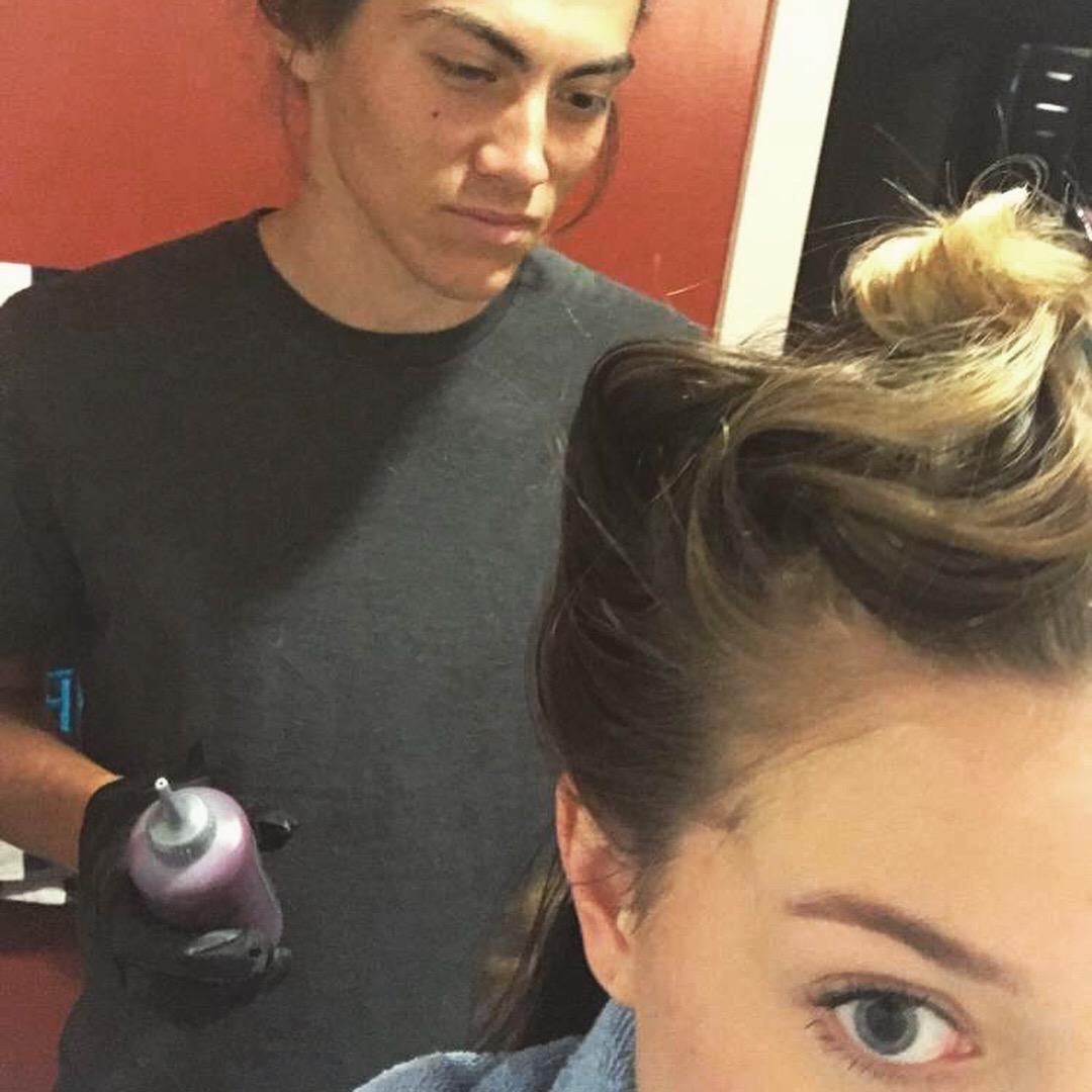 Anthony dying Olivia's hair red (sorry about your shower, Tara <3)