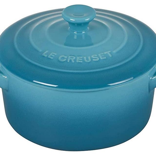 Le Creuset Stoneware Mini Round Cocotte, 14 oz., Caribbean