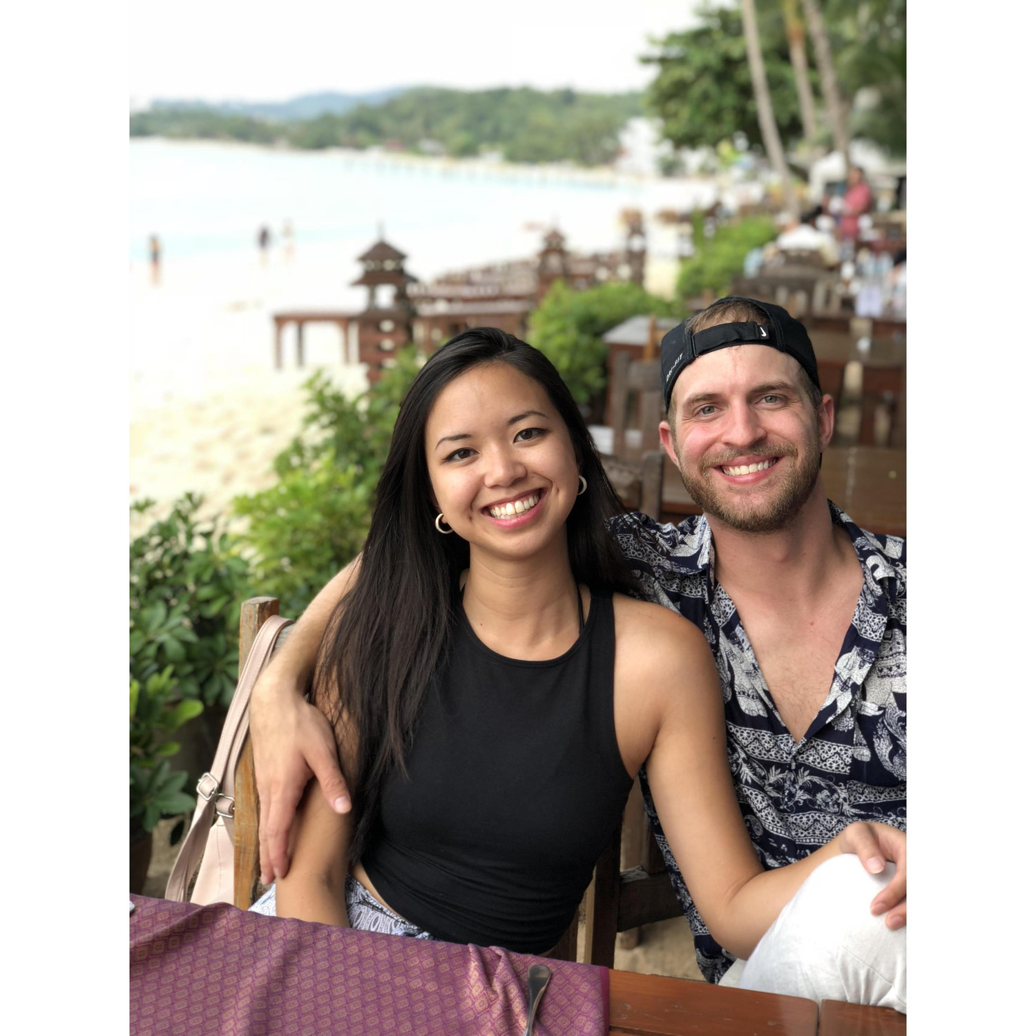 Beachside dining in wonderful Thailand.
