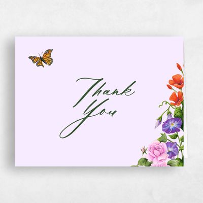 Light Lilac, Purple Wedding Thank You - Eterno Landscape