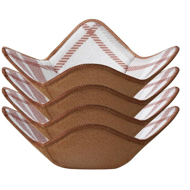 Aticca Microwave Bowl Cozy Holders for Hot Food Set of 4 Hot Pads for Bouillon Cups Multipurpose Heat Proof Plate Holder