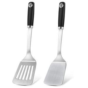 2 Pcs Stainless Steel Spatulas Set