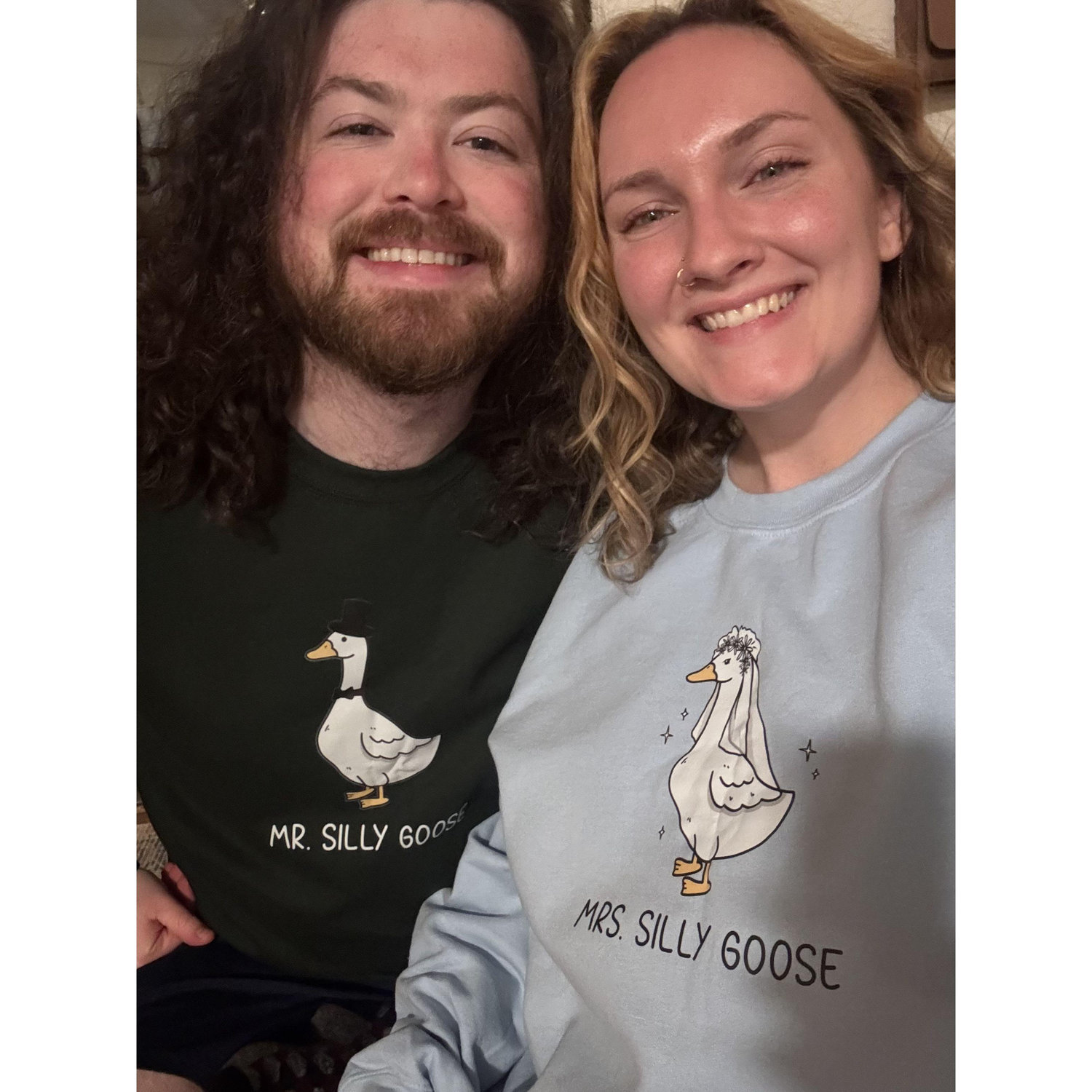 4.27.25 - trying on our gift from Matt's sister - how cute!!!