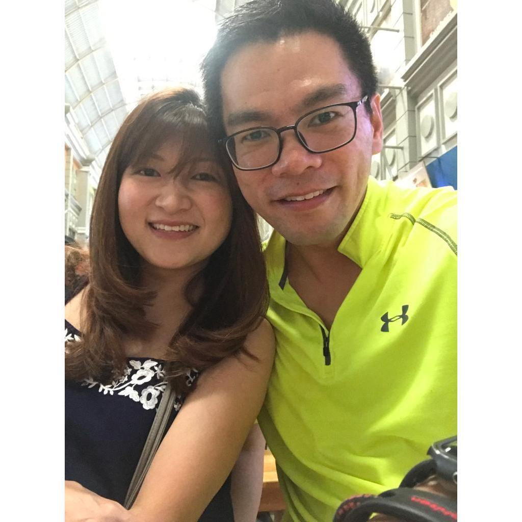 The girlfriend is pleased with her haircut