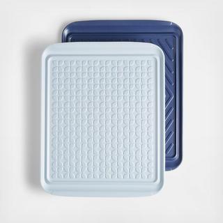 Extra-Large Prep & Serve Stacking Grill Prep Tray, Set of 2