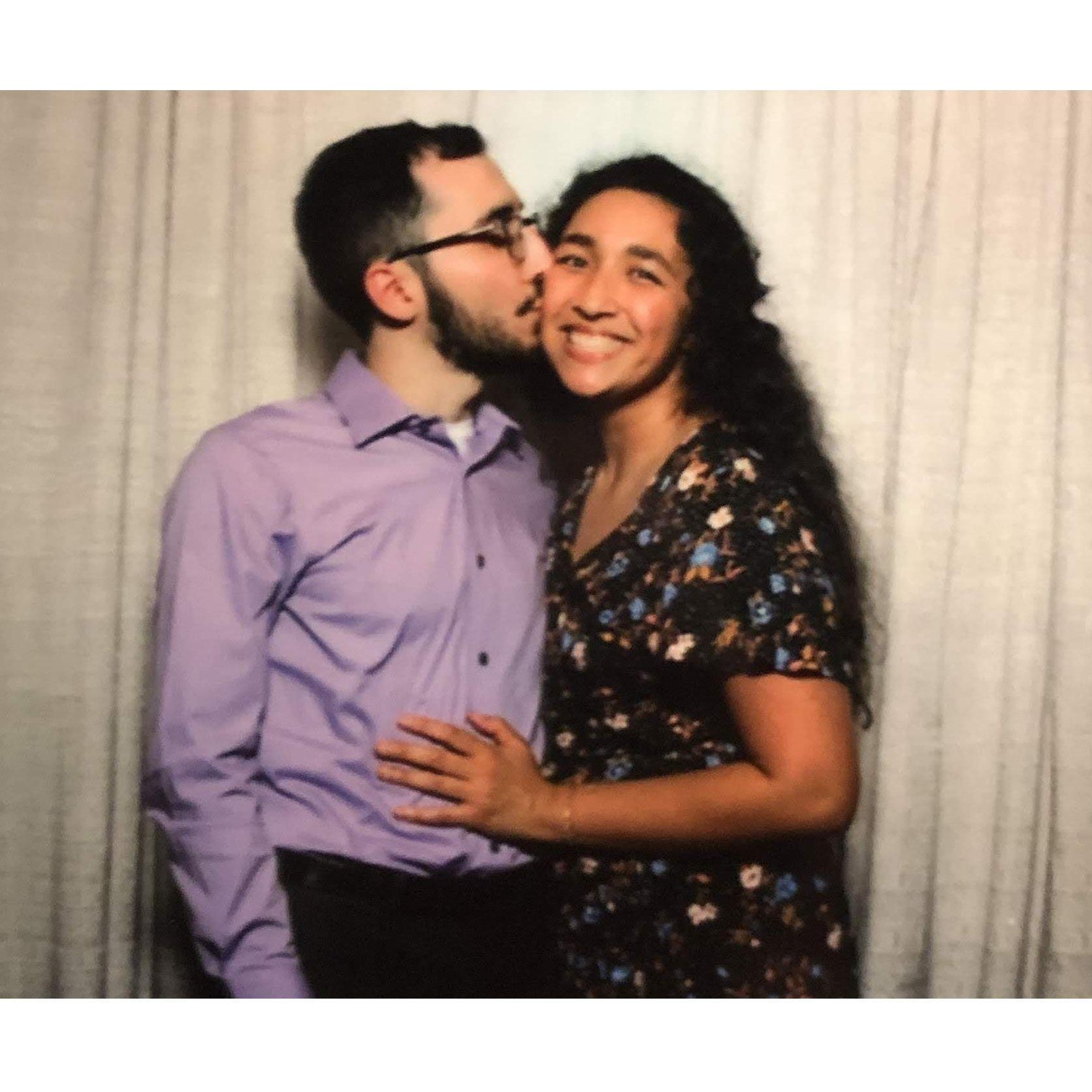 Our first wedding together (the bride is one of Roni's bridesmaids)