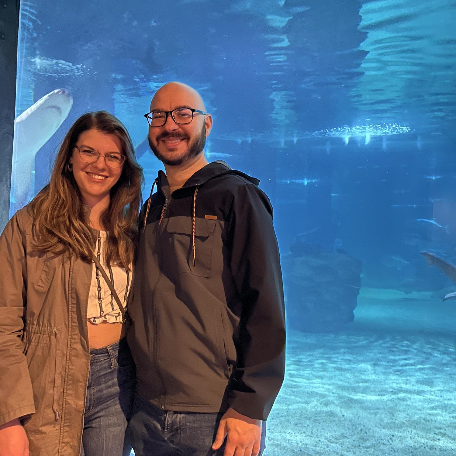 Checking out the sharks at the Cleveland Aquarium π¦