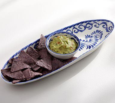 Puebla Melamine Chip & Dip Server