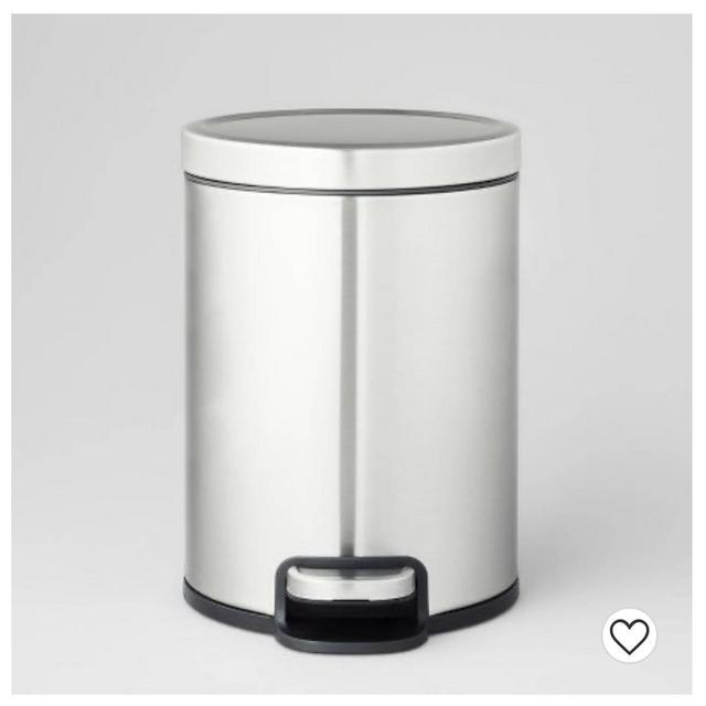 5L Round Step Trash Can Silver - Brightroom™