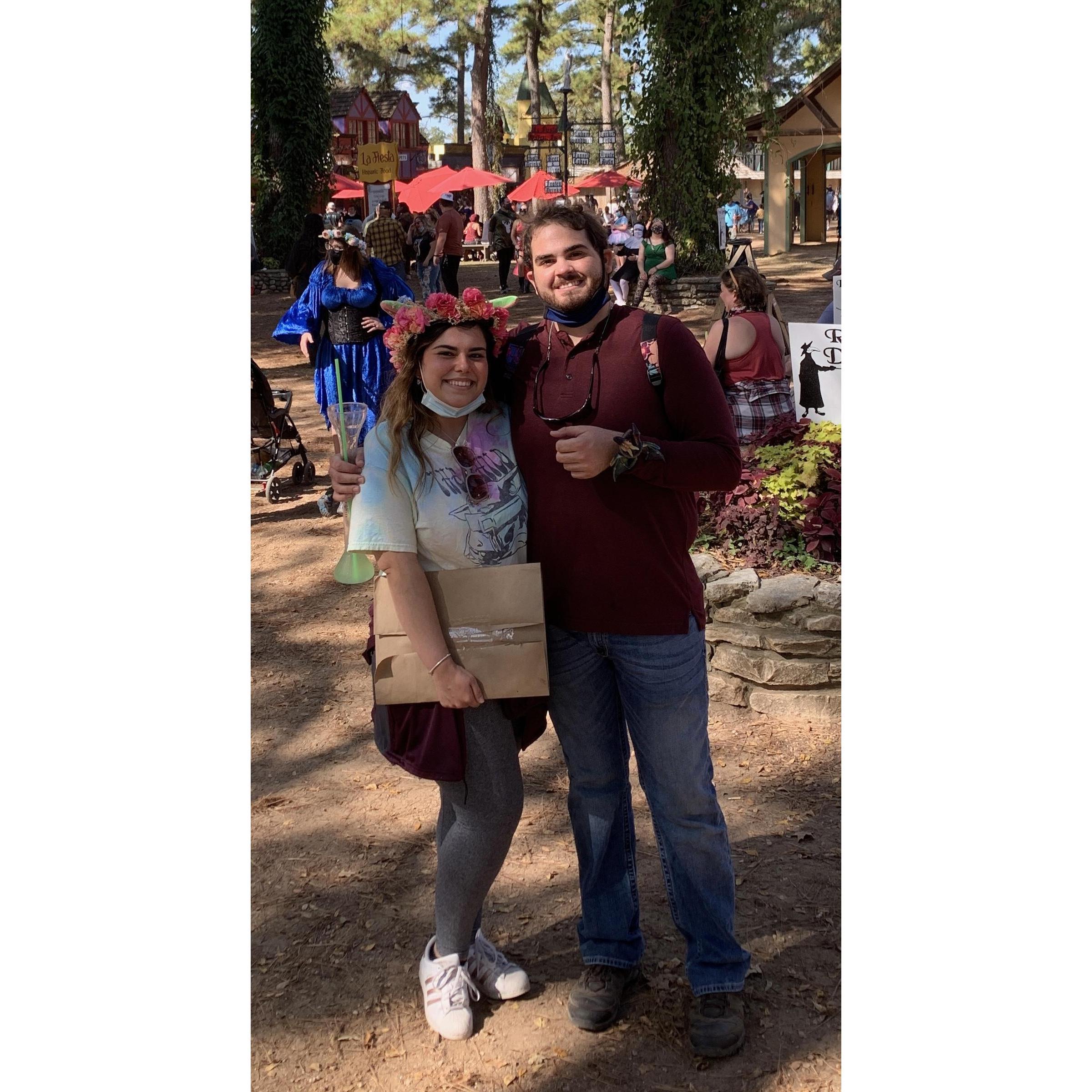 Foster’s first time going to Ren Fest!