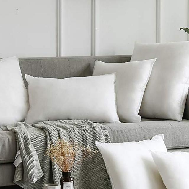 MIULEE 12x20 Pillow Inserts Soft Square Throw Pillow Form Inserts Premium White Sham Stuffer