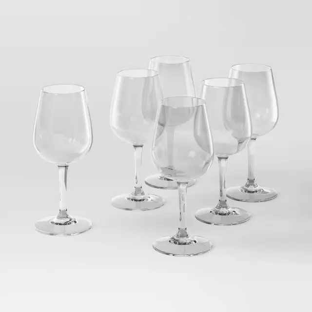 12.75oz 6pk Stemmed Hutton Wine Glass Set - Threshold™