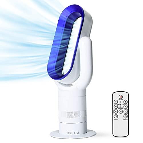 Air Cooler, Hot & Cool Air Multiplier Leafless Fan, Whole Room Tower Fan with Remote Control, Natural Air Cooling, Warm Air Fast Cooling Immediate Heating, Easy to Use and Install