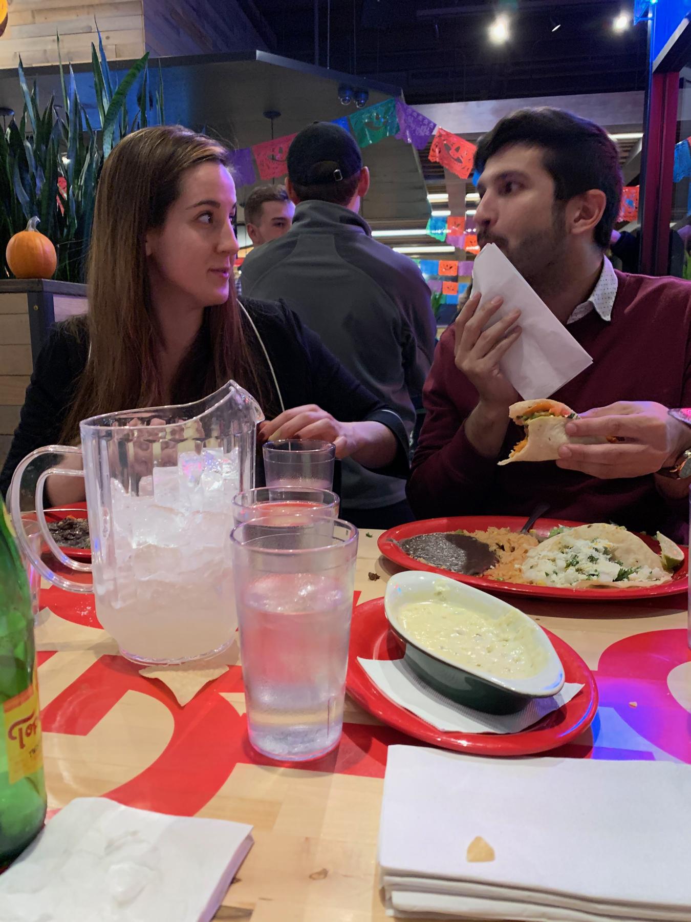 T: We should get a picture.
G: With the taa-cos??