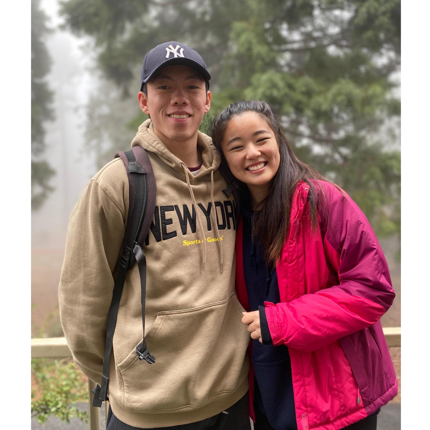 Grace purposefully wore her bright pink coat so if she got lost at the Berean church retreat, Isaiah knew exactly where to find her.