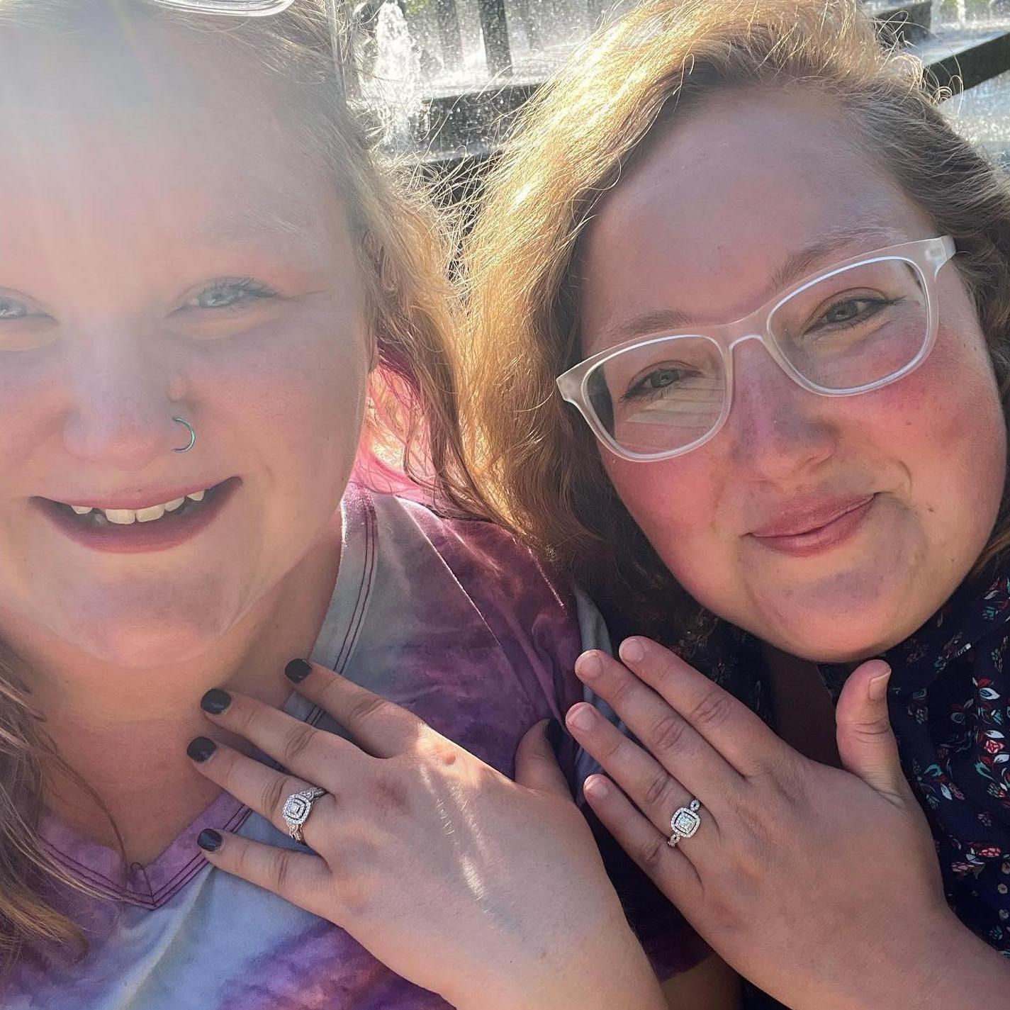 We both proposed at Riverside Park in Neenah, WI. Lena didn't know Allie had the ring with her too, so it became a double proposal!