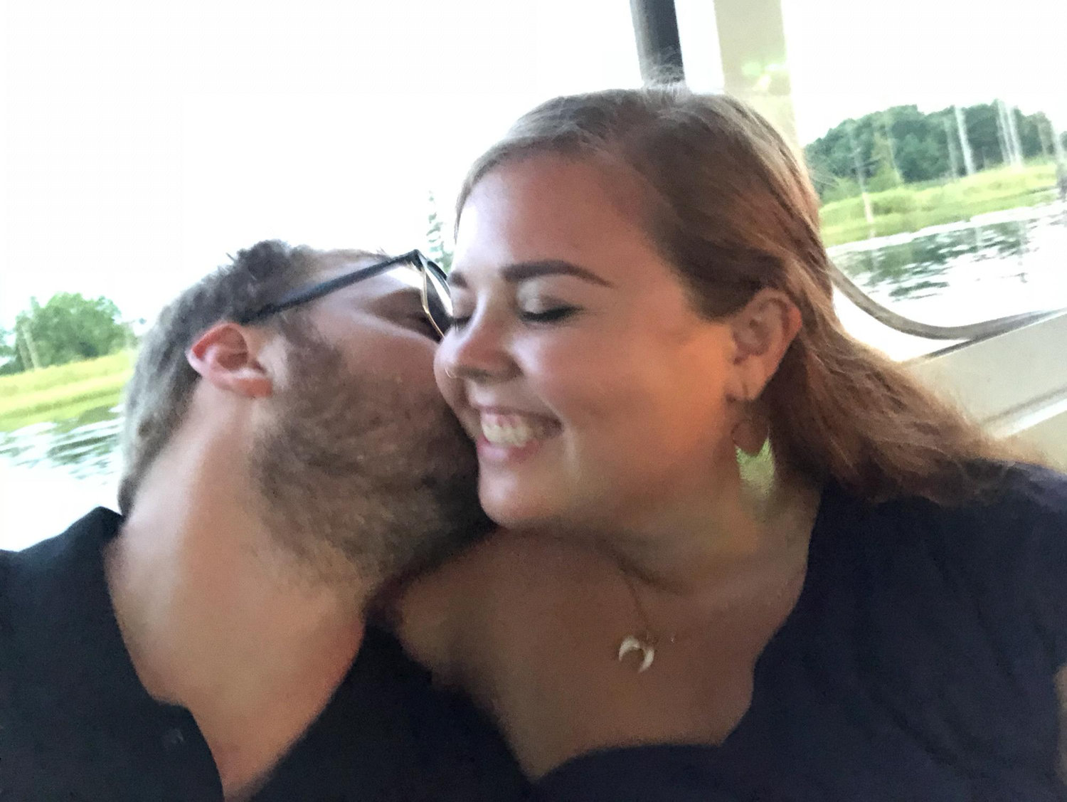 Lovin on a downtown boat tour in Wilmington in 2018.