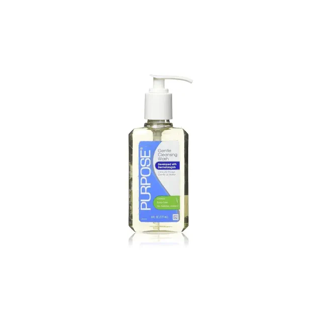 Purpose Gentle Cleansing Wash for Sensitive Skin, Soap-Free Daily Facial Cleanser, 6 oz