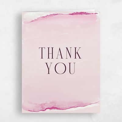 Blush, Pink Wedding Thank You - Balla Portrait