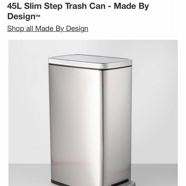 Stainless Steel 45L step open trash can
