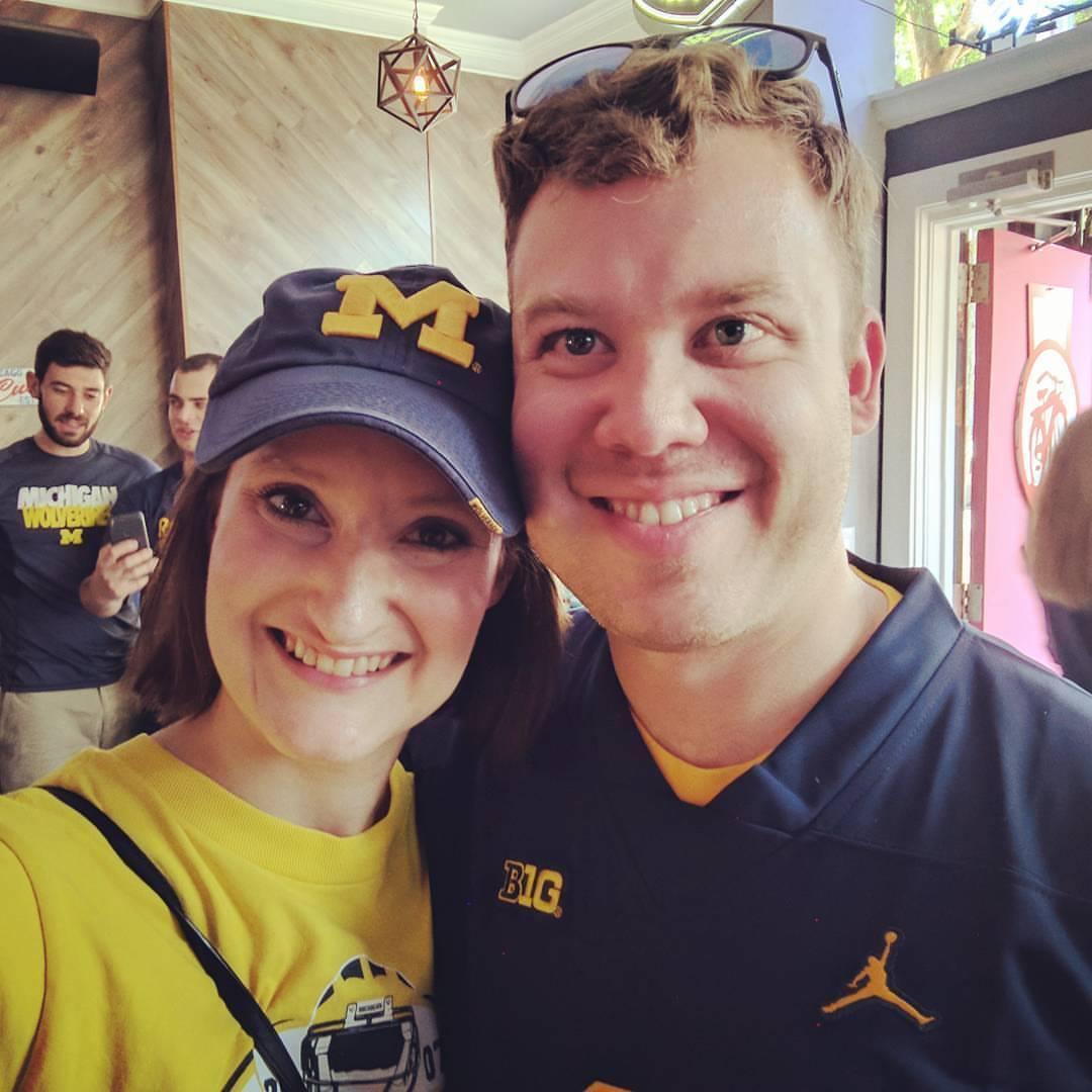 Janos became a fan of Michigan right away!
