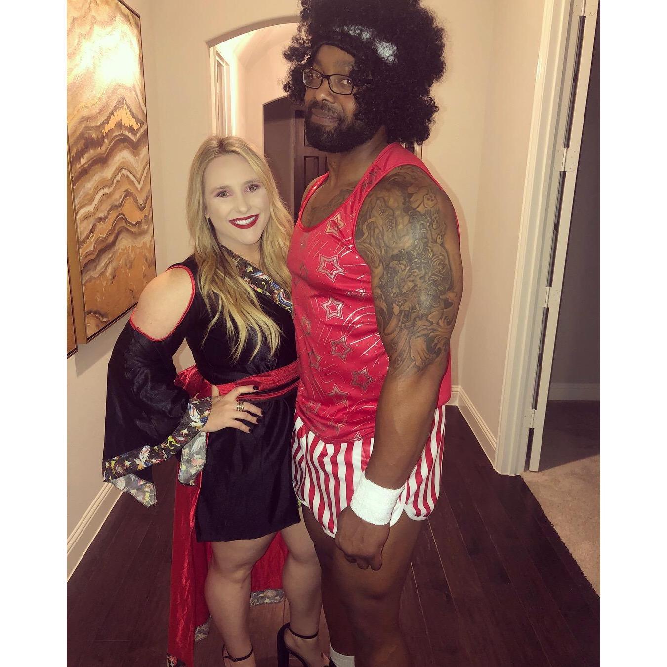 Our first Halloween! Terrance as Richard Simmons!