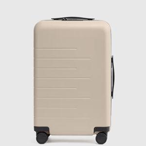 Expandable Small Carry-On Suitcase in Tan