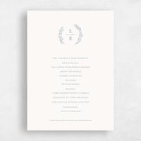 Blue Wedding Program - Merrion